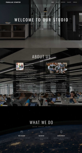 黑色HTML CSS创意工作室网站模板