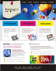 彩色企业CSS网页模板下载