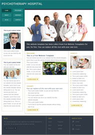 暗绿色医院企业模板