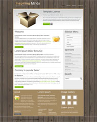 棕色木纹背景UI整站模板