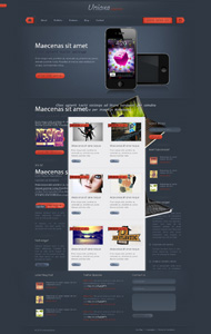 灰色金属质感HTML模板