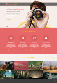 html5单页摄影网站模板