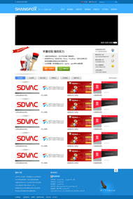 网络公司蓝色中文网站模板