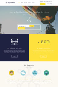 域名服务商HTML5网站模板