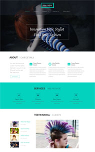 大气宽屏发型网站模板