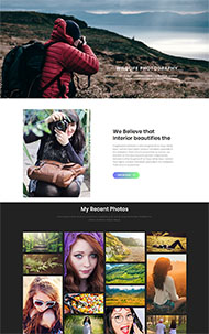 全屏摄影师作品集网站模板