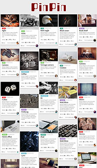 瀑布流自适应流媒体网站模板