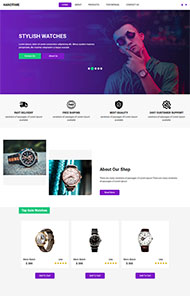 时尚男士手表网站模板