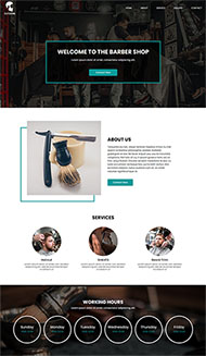 理发店发型设计网站模板