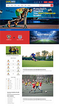 跑步足球比赛网站模板