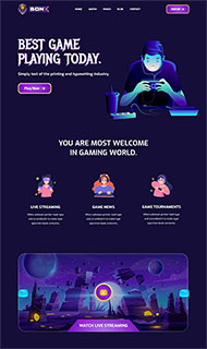 多风格游戏电玩网站HTML模板