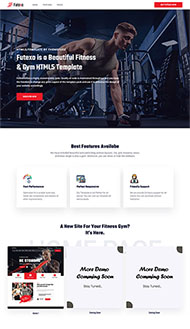 健身健身房网站HTML5模板
