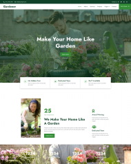 花园园艺花艺机构网站模板