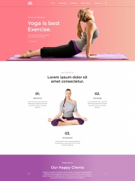 瑜伽馆瑜伽培训中心网站模板