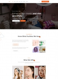 护肤护发美容机构网站模板