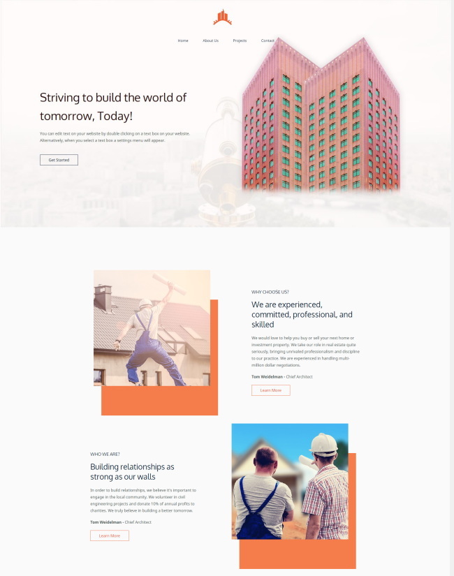 现代建筑施工公司网站模板