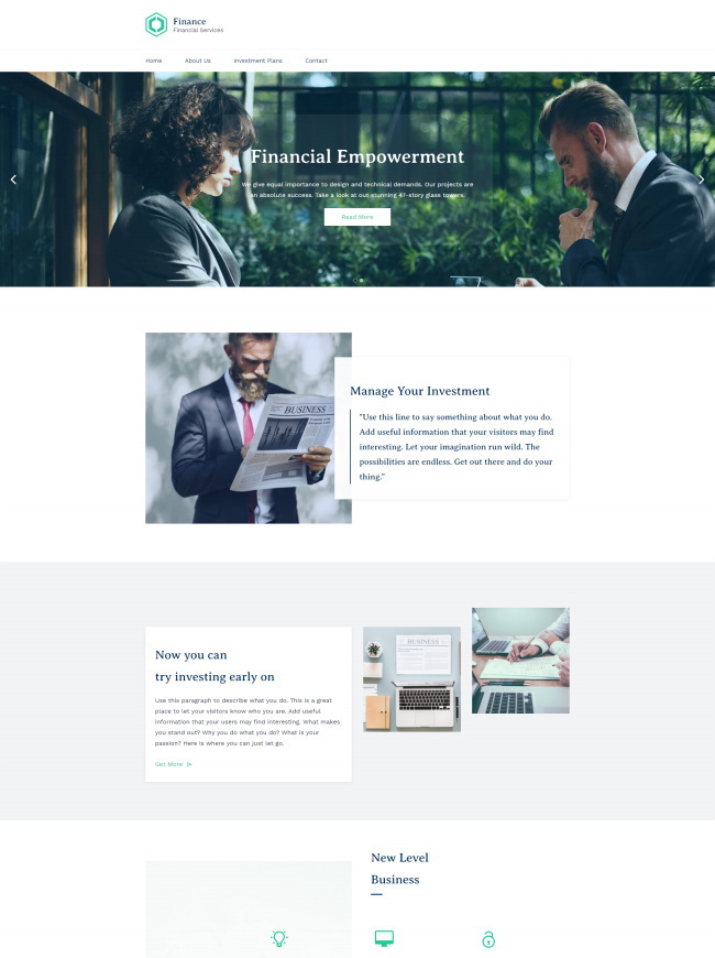 响应式金融保险服务公司网站模板