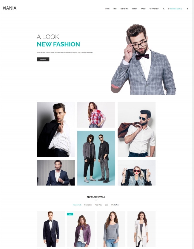 时尚品牌服饰配饰电子商务网站模板