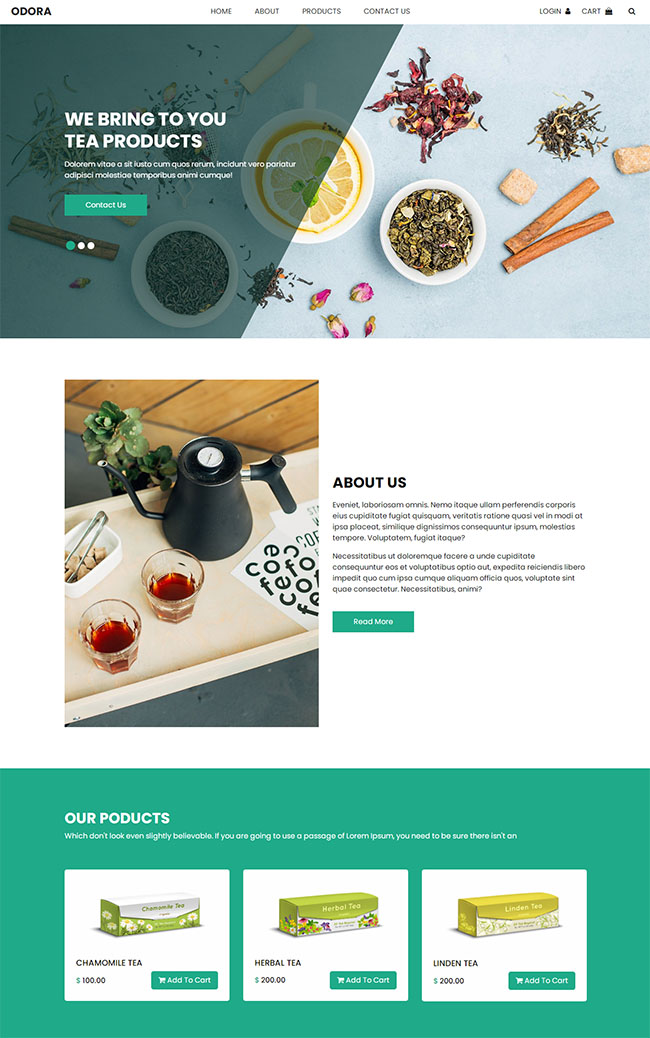 养生茶销售展示网站模板