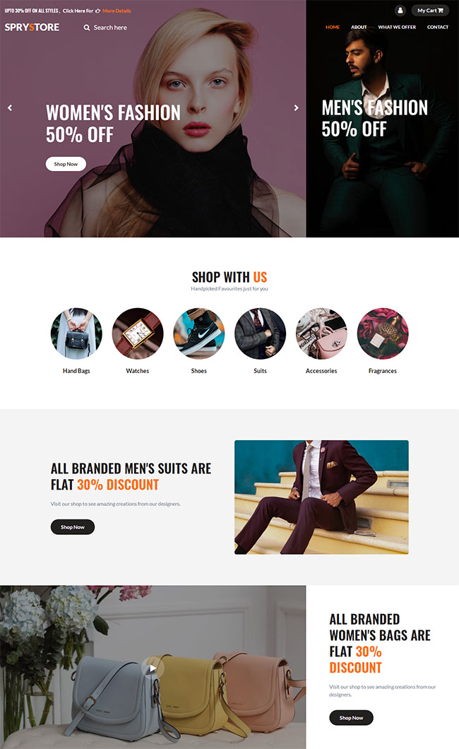 商品折扣促销网站模板