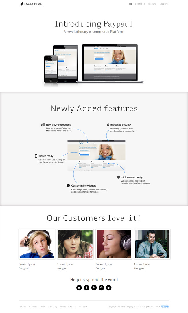 蓝牙耳麦销售网站模板