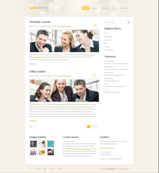 商务合作HTML模板下载