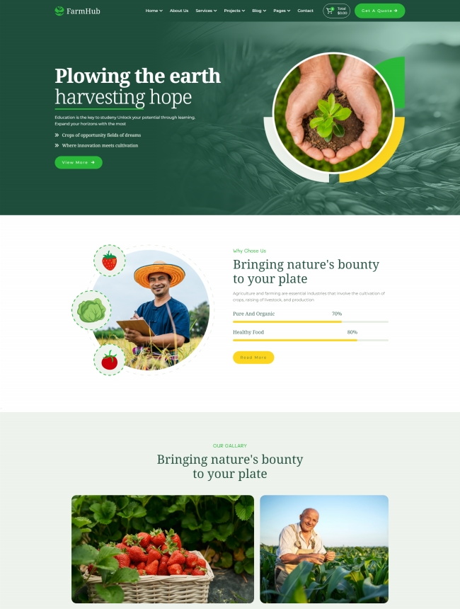 农业耕作咨询服务公司网站模板