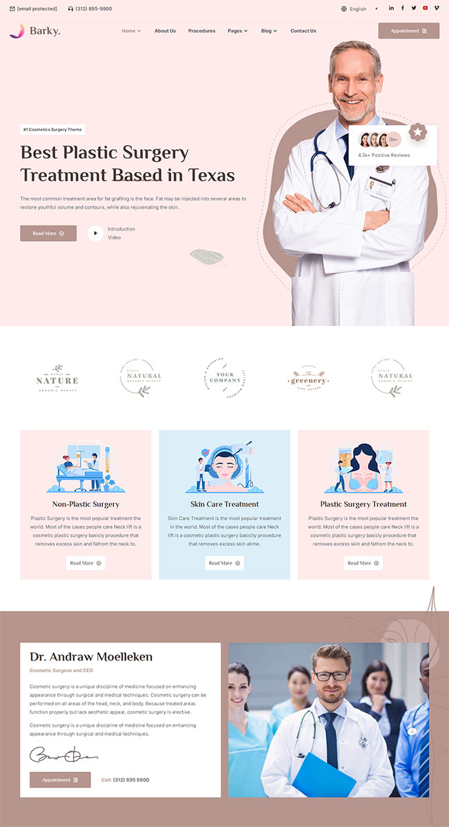 美容整形医院官网HTML5模板