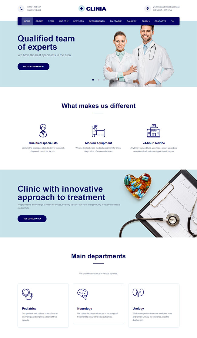 医疗体检中心服务网站模板