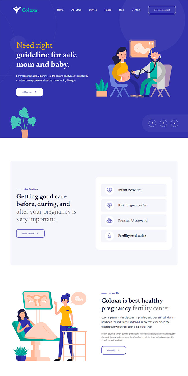 妇幼保健医疗服务网站模板