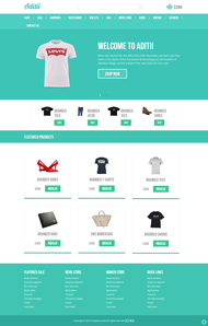 扁平风格电子商务模版aditii