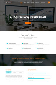 浅蓝色宽屏商务网站模板