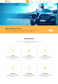 橙色汽车出租公司模板