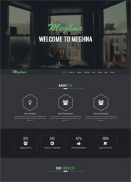 黑色全屏自适应H5模板