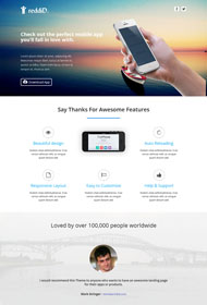 手机客户端设计网页模板