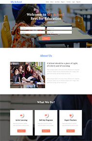  大气清爽学校教育网站模板 