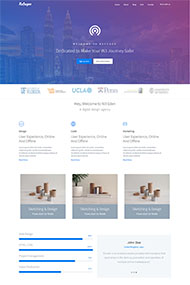 紫色大气UI设计公司模板