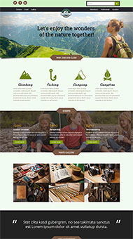 徒步户外运动企业网站模板