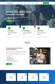  课程班辅导教育网站模板 