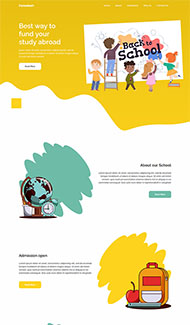 国外留学资助咨询网站模板