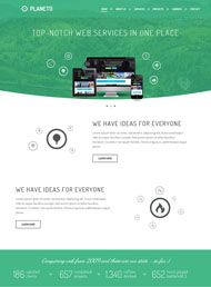 绿色网站设计HTML5模板