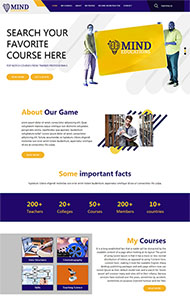 课程教育辅导网站模板