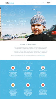 蓝色儿童成长乐园网站模板