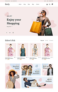 时尚女装销售商城网站模板