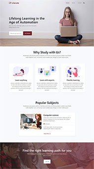 成人教育课程培训网站模板
