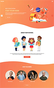 幼儿启蒙教学平台网站模板