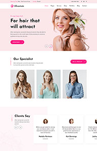 美容院spa水疗电商网站模板