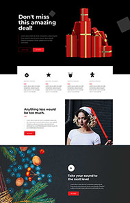 红黑设计圣诞节礼物商城模板