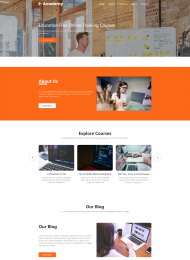 在线教育培训课程响应式网站模板