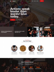 社会公益组织机构引导页网站模板